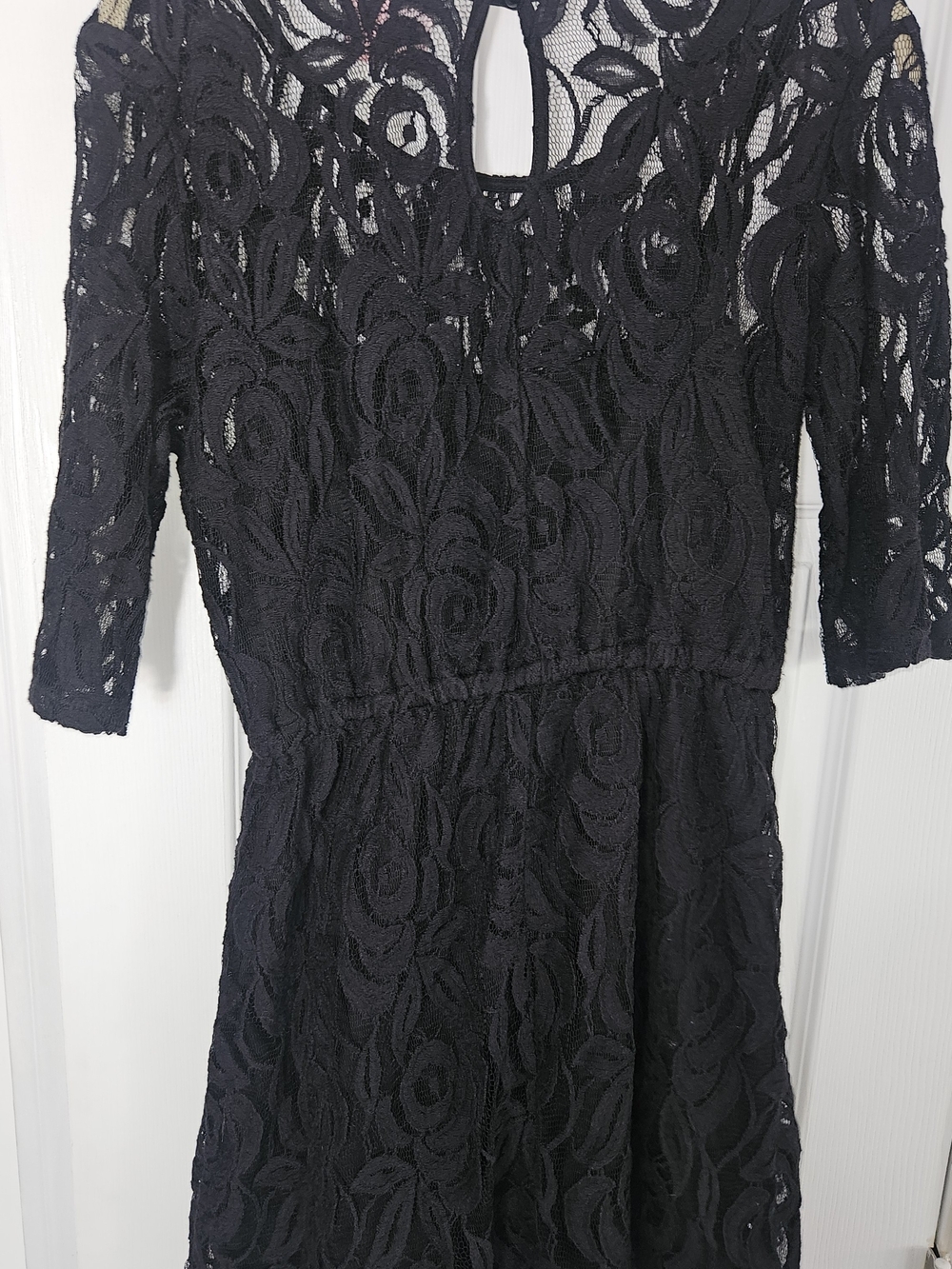 love on a hanger Black Lace Overlay Dress